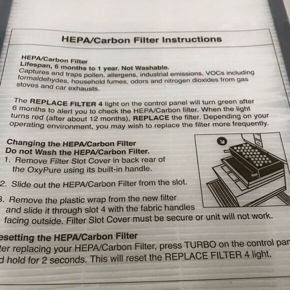 NuWave OxyPure HEPA/Carbon Filter Sealed  #47108 For 47001 47002 47003 47004 - Picture 2 of 6